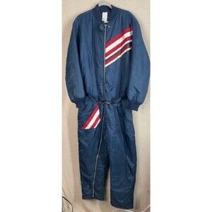 VTG Zero Zone Insulated Outerwear FullZip OnePiece Coveralls SkiSuit Men Size XL